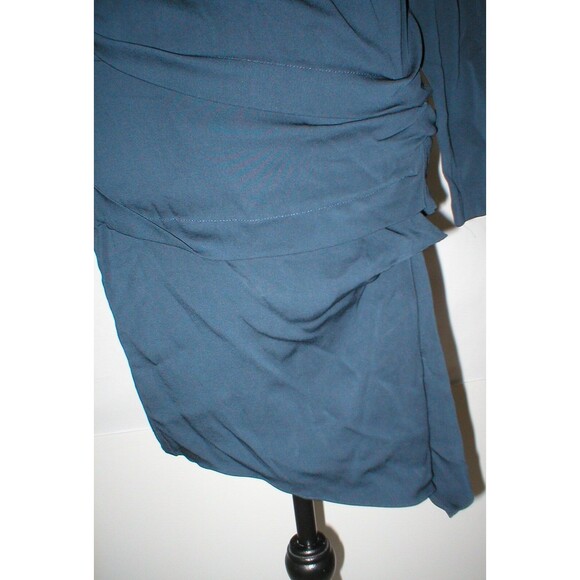 New Womens S NWT $310 Designer Dress Artelier Nicole Miller Navy Blue Viscose - Picture 2 of 11